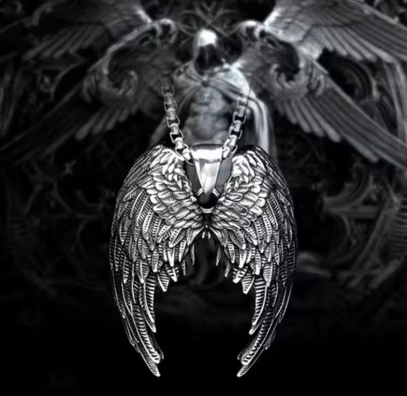 Lost Angels Silver Broken Wings Necklace