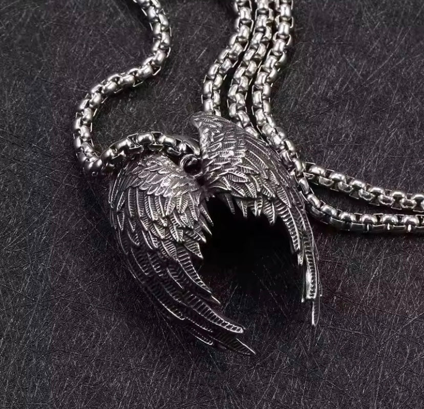 Lost Angels Silver Broken Wings Necklace